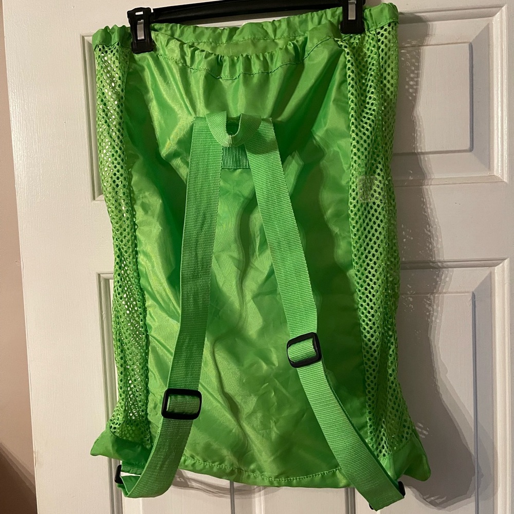 Speedo Green Mesh Drawstring Backpack - Picture 2 of 5